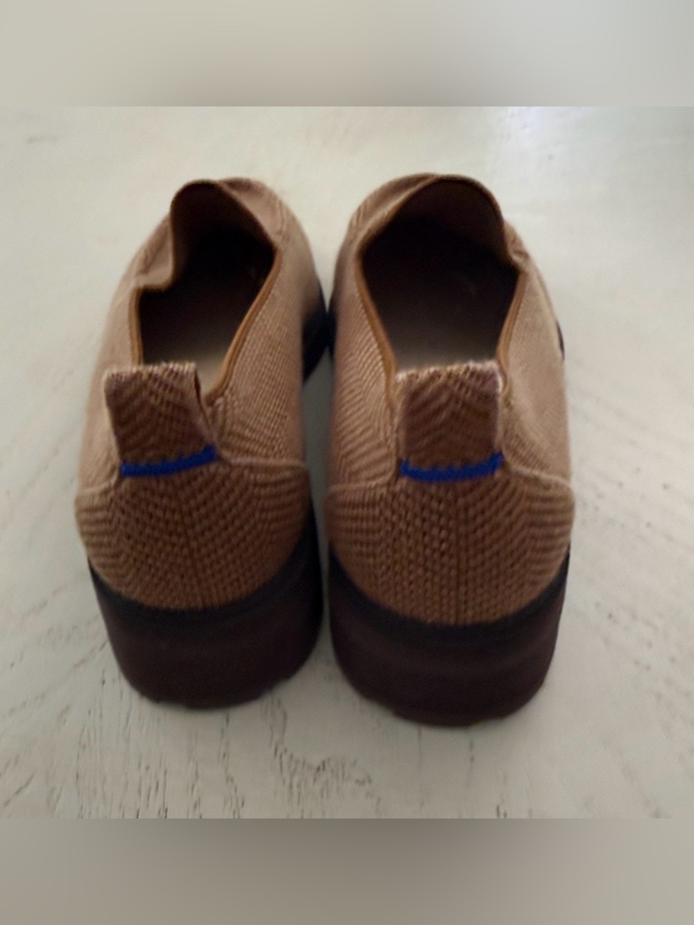 Rothy’s Lug Loafers Teak Herringbone Merino Wool Slip On Sz 8.5 NWOT - Picture 5 of 8